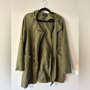 Love Tree Sage Utility Jacket with hood size small